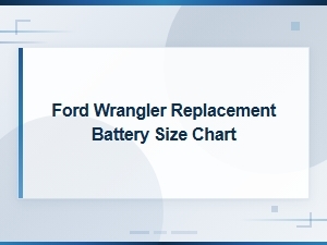 Ford Wrangler Replacement Battery Size Chart - Group Size Specs and Fit Guide