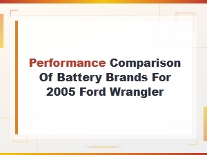 Top Battery Brands Performance Comparison for 2005 Ford Wrangler