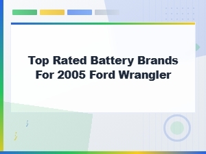 Top Rated Battery Brands for 2005 Ford Wrangler – Best Picks & Reviews